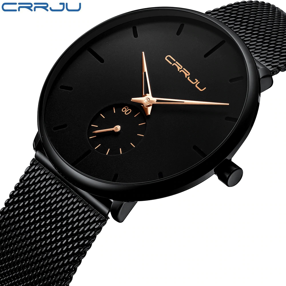 Crrju 2150 Mens Watches Top Brand Luxury Quartz Watch